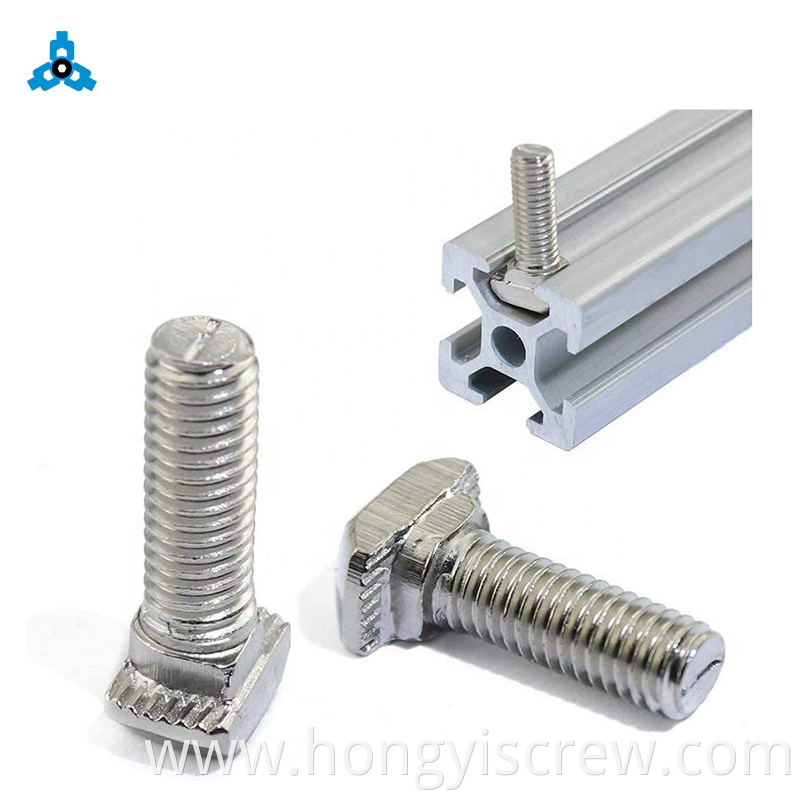 Stainless Steel 316 Hammer Bolt T Head Bolt For Aluminum Profile m6 m8 m5 Square Head T Bolt